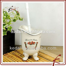 Wholesale Ceramic Porcelain Toilet Brush Holder With Toilet Brush